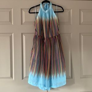 ModCloth ‘What’s the Zeal’ Rainbow Halter Dress
